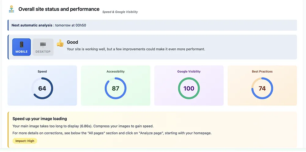 Health analysis - Complete diagnosis of your site