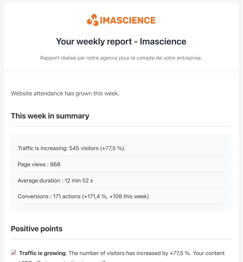 Automatic email reports - Statistics in your inbox